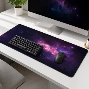 Washable Waterproof Mouse Pad Non Slip Rubber Base with Stitched Edges Custom Logo Printing