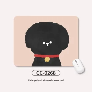 Waterproof Anti Slip PC Gaming Mouse Mat with Sublimation Hand Drawn Puppy Cartoon Design Rubber Material 300x250mm