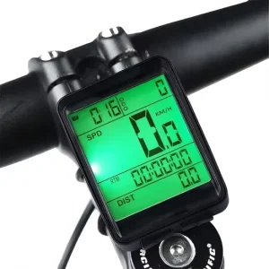 Waterproof Cycle Computer with LCD Display, Odometer and Digital Stopwatch
