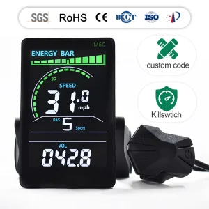 Waterproof Digital Bicycle Computer for UTAR2 Electric Bike Odometer and Speedometer with Wired Features