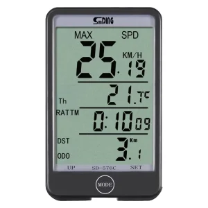 Waterproof Digital Bicycle Speedometer Odometer Stopwatch with Backlight LCD Display