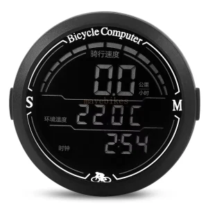 Waterproof E-Bike Computer with Large LED Screen and Night Light