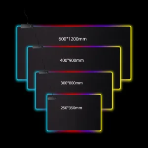 Waterproof Rubber LED Mouse Pad Vibrant RGB Illumination Gaming Pad for Students’ Home Computer Desks