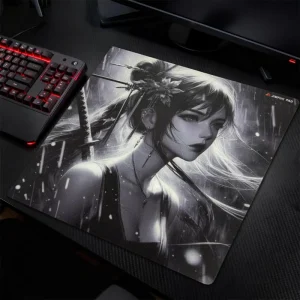 Waterproof & Stain Resistant Anime Glass Mouse Pad XXL Size Smooth Gaming Glass Mousepad Design for Gaming Desk Use