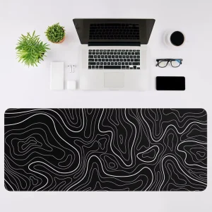 Waterproof Topographic Gaming Mouse Pad Custom Rectangular XXL Office Desk Mat Non-Slip
