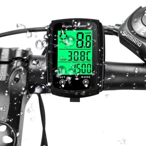 Waterproof Wired Bicycle Computer with Luminous Backlight Touch Screen for Road Bike MTB