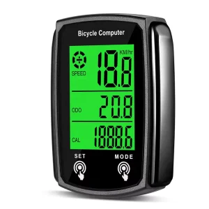 Waterproof Wired Luminous LCD Bike Odometer Speedometer for Mountain Bikes