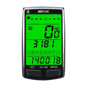 Waterproof Wireless Bicycle Computer with Cadence Sensor, Odometer, Multilingual Display and Stopwatch