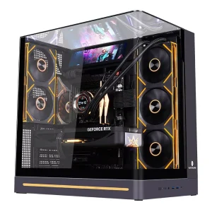 Wenjie Plus Standard Edition ATX Metal Full Tower Computer Seaview Room Host Case Desktop Panoramic Side Transparent Stock