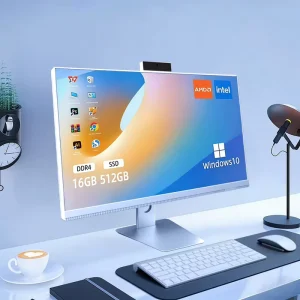 White 23.8″ FHD IPS All in One Business Desktop PC Intel Core I5 4570 i7 4770 4th Gen DDR3 8GB 32GB 256GB 2TB SSD Win 10 11 Pro