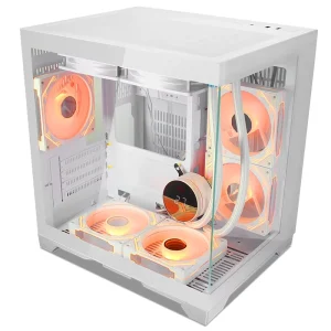 White Full Tower M-ATX Gaming PC Case