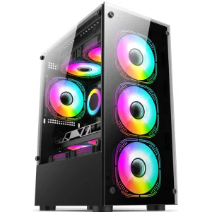 White M ATX ITX PC Case Supports 330mm GPU 240mm Top Radiator Fish Tank Desktop Pc case support Rgb Fan