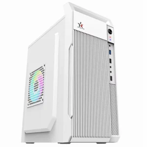 White Micro ATX Desktop Cabinet Office Style Gaming PC Case Tower Computer Cases for Gaming & Office Use