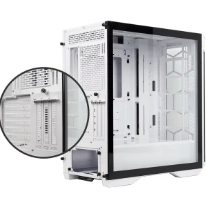 White PC GAMER Computer Gaming case Which Support EATX ATX Motherboard 360 Water Cooling Side Tempered Glass