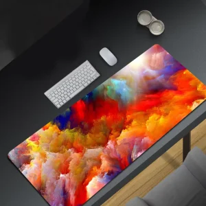 White Sublimation Foldable Gaming Mouse Pads Waterproof With Rubber Base and Fabric Surface Blank Die Cut Mousepad Custom