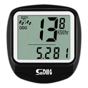 Wired Bicycle Computer Speedometer Odometer with Speed Sensor, MPH Display, and Rainproof Design