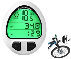 Wired Bicycle Computer Speedometer with Backlight Multi-Function Bike Odometer with Temperature and Maintenance Reminder