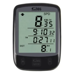 Wired Bicycle Speedometer Odometer with Speed Sensor, MPH Display, and Rainproof Design