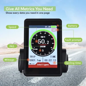 Wired Electronic Digital Color LCD Electric Bicycle Computer Aluminum Alloy IP67 Waterproof Direct Drive for Road Bikes
