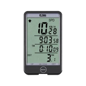 Wired Remote Control LCD Smart Backlight Black Bicycle Computer
