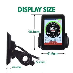 Wired Waterproof Bicycle Computer with LED Digital Display, Speedometer, Odometer, Touchscreen, and Backlight