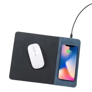 Wireless Charging Mouse Pad 15W Fast Charging Soft PU Leather Gaming PC Office Accessories Stock