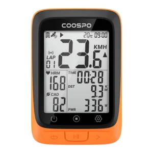 Wireless GPS Bike Computer with Speedometer Odometer ANT+ Heart Rate Monitor Cadence Sensor BT 5.0