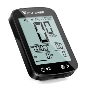 Wireless Rechargeable Waterproof GPS Bike Computer with 2.4-Inch LCD Display
