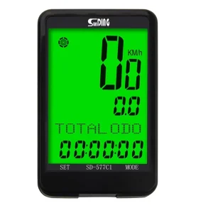 Wireless Waterproof Bike Computer and Odometer with 2.5-Inch LCD Display