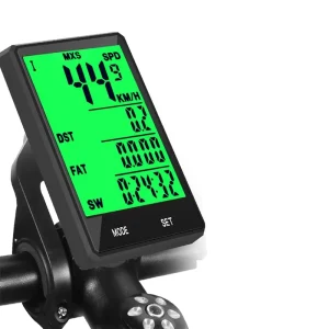 Wireless and Wired Waterproof MTB Bicycle Computer with Digital Odometer, Stopwatch and Speedometer