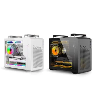 X300 Micro ATX Mid Tower PC Case with Tempered Glass Side Panel