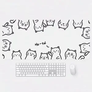XXL Custom Printed Mouse Pad Durable PVC Desk Mat for Corporate Business Office Gear