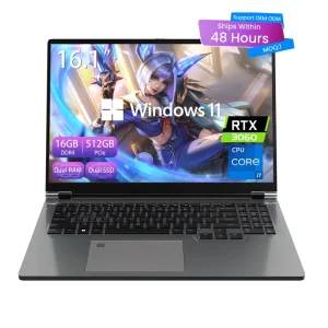 Yifang 16 inch I7 13620H RTX 3060 Graphics Card Windows 11 System Customizable Option High performance Cooling Gaming Laptops