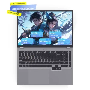 Yifang 16 inch Intel Core I7 8750H Graphics Card GTX 1050 Win 11 Customizable Logo High performance Cooling Gaming Laptops