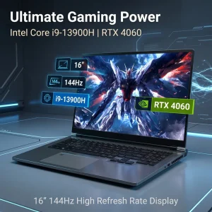 Yifang 16 inch Laptop with Intel I9 13900H 14 core Processor RTX 4060 OEM ODM Customized Model 144Hz Refresh Rate Gaming Laptop