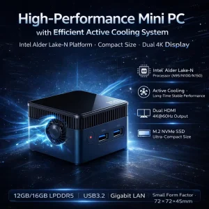 ZKM6S Mini PC N100 N150 12GB DDR5 Dual HDMI 4K 60Hz Office Mini Computer