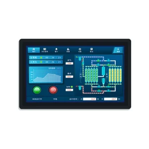ZOOMWIN Intel J1900 15.6 inch touchable industrial all in one panel pc2* LAN 2*COM Capacitive Display Wall Mount PC