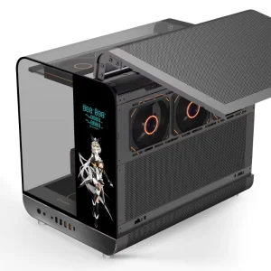 ZeroMaster ATX Mid Tower Desktop Gaming Computer Case New Design with LCD Screen Game Video Synchronization for Office Use