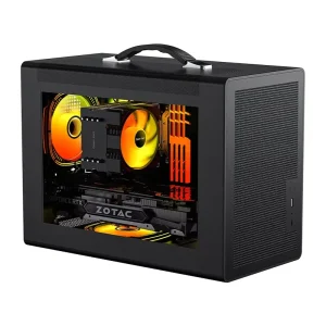 ZeroMaster P60 Aluminum Full Tower Mini ITX M ATX PC Case with USB 3.0 Type C Interface Tempered Glass for Gaming Computers