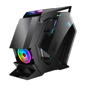 Zeromaster ATX Full Tower Computer Case with Tempered Glass Sides Transparent Gamer Gaming Supports M ATX with Fan