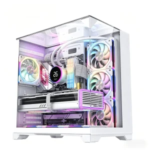 Zeromaster Computer PC Case Gaming Mid Tower ATX RGB Fan Tempered Glass High Cooling