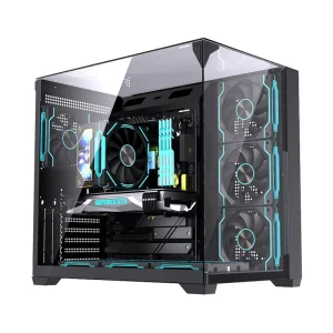 Zeromaster Gaming PC Case Full Tower ATX Tempered Glass Computer Case Panoramic View RGB Chassis OEM