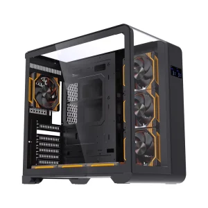 Zeromaster Gaming PC Case Tempered Glass Computer Chassis with Temperature Display Support 360mm Liquid Cooling ATX Case OEM ODM